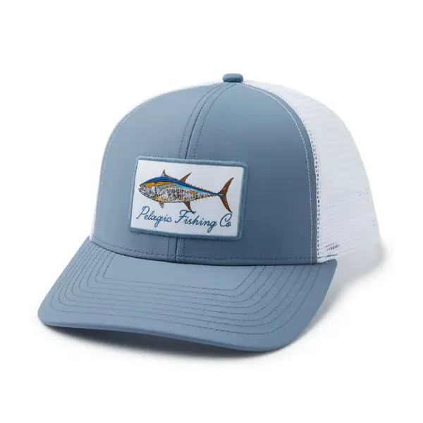 Pelagic Offshore Low-Profile Trucker Hat – Goione Bluefin Tuna Slate 1