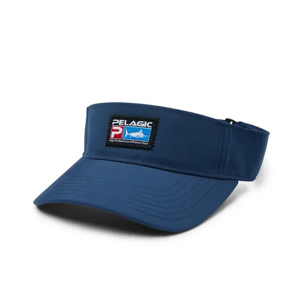Pelagic South Point Performance Visor – Deluxe Navy With Icon Logo 1
