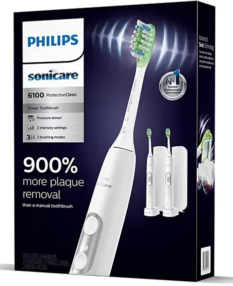 Philips Sonicare 6100 Protectiveclean Power Toothbrush – 2-Pack 1