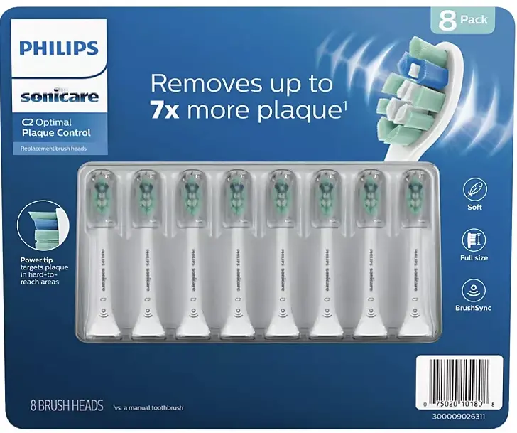 Philips Sonicare Optimal Plaque Control Replacement Brush Heads – 8-Pack 1