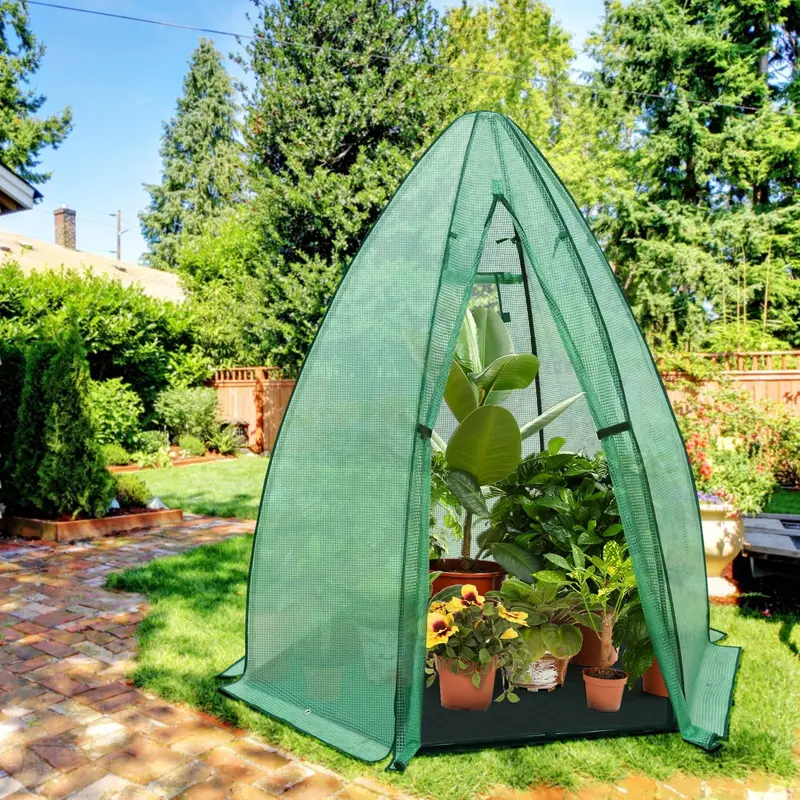 Portable Dome Greenhouse – 6′ × 5′3″ With Zippered Door & Mesh Ventilation 1