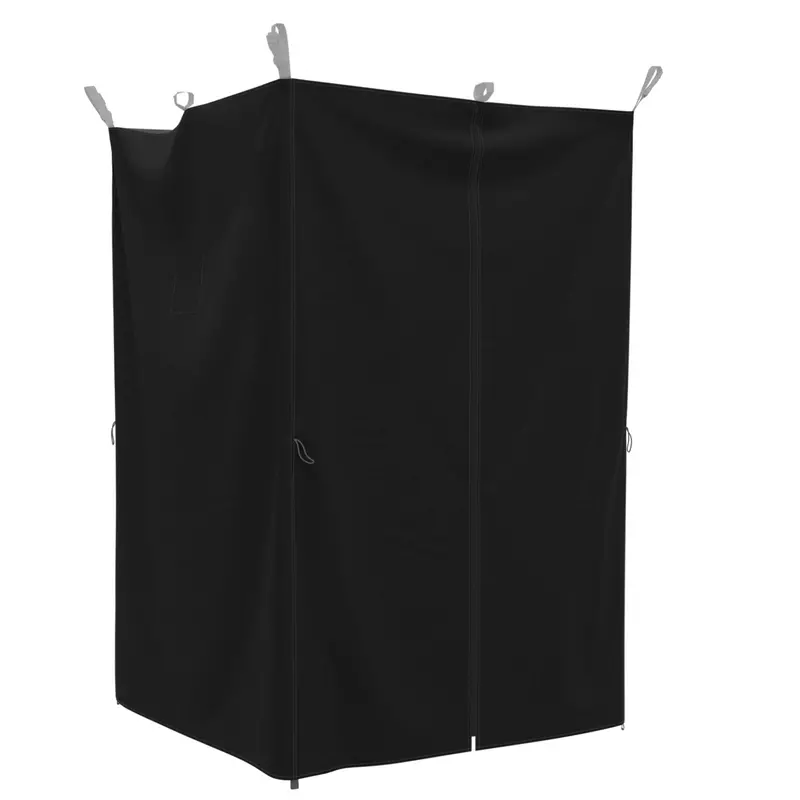 Portable Hanging Privacy Curtain – Square Or Triangular Design, Black 1