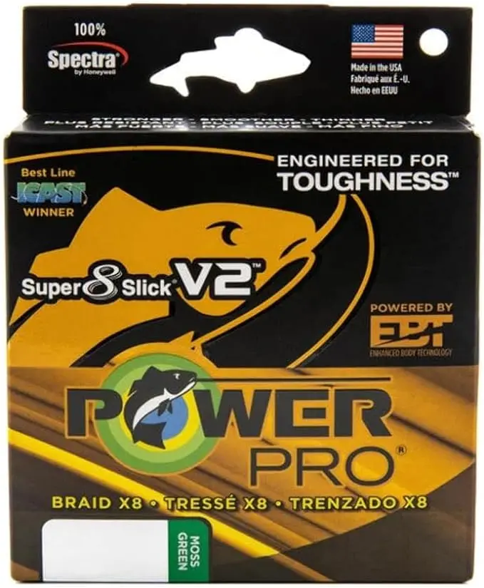 Powerpro Super Slick V2 Moss Green Braided Line – 20 Lb, 300 Yards 1