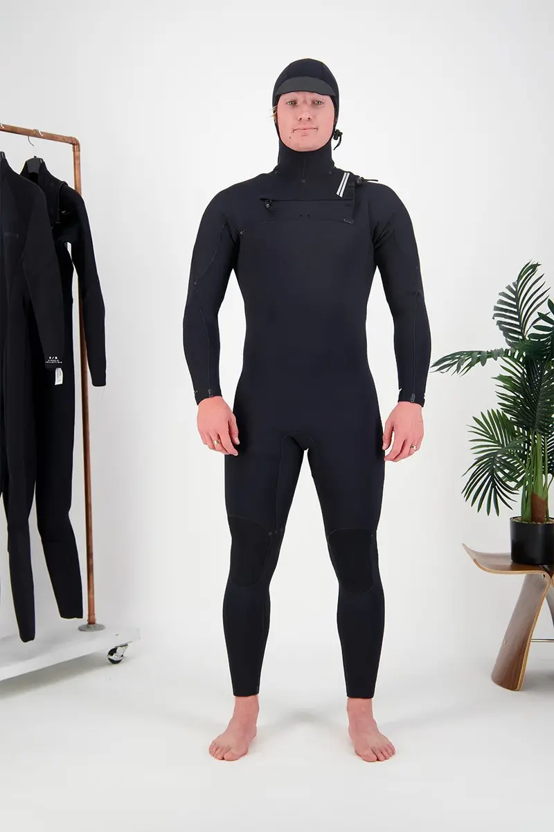 Premium Men’S 5/4Mm Hooded Chest-Zip Insulator Wetsuit 1