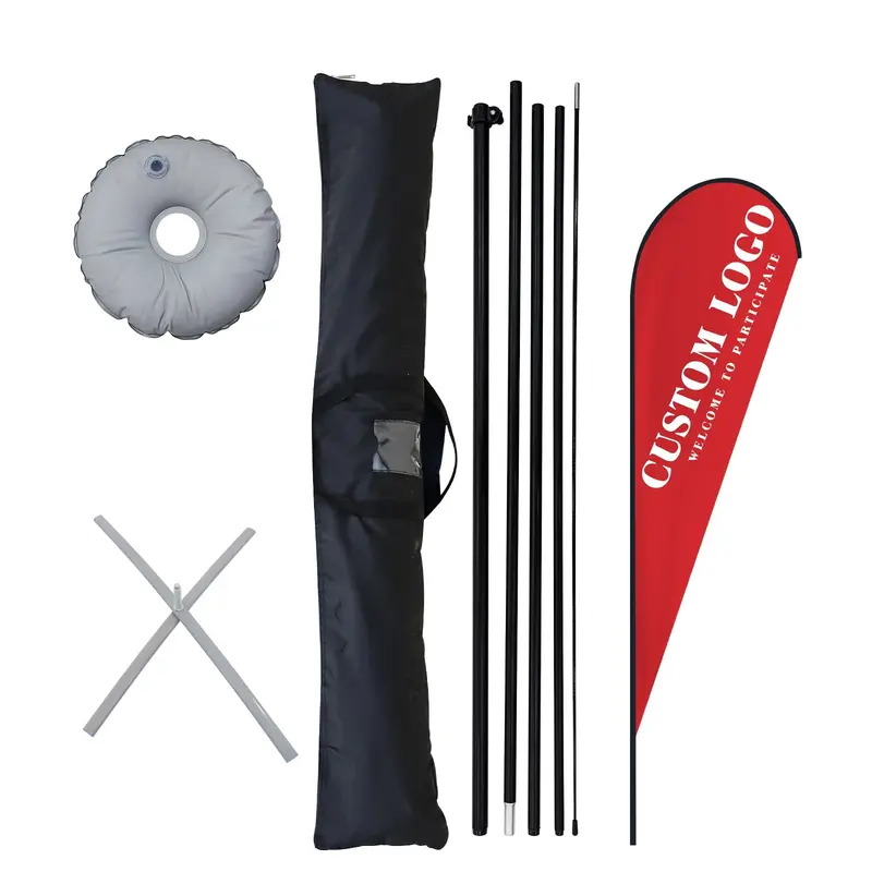 Printed 9Ft Teardrop Flag – Comes With Cross Base 1