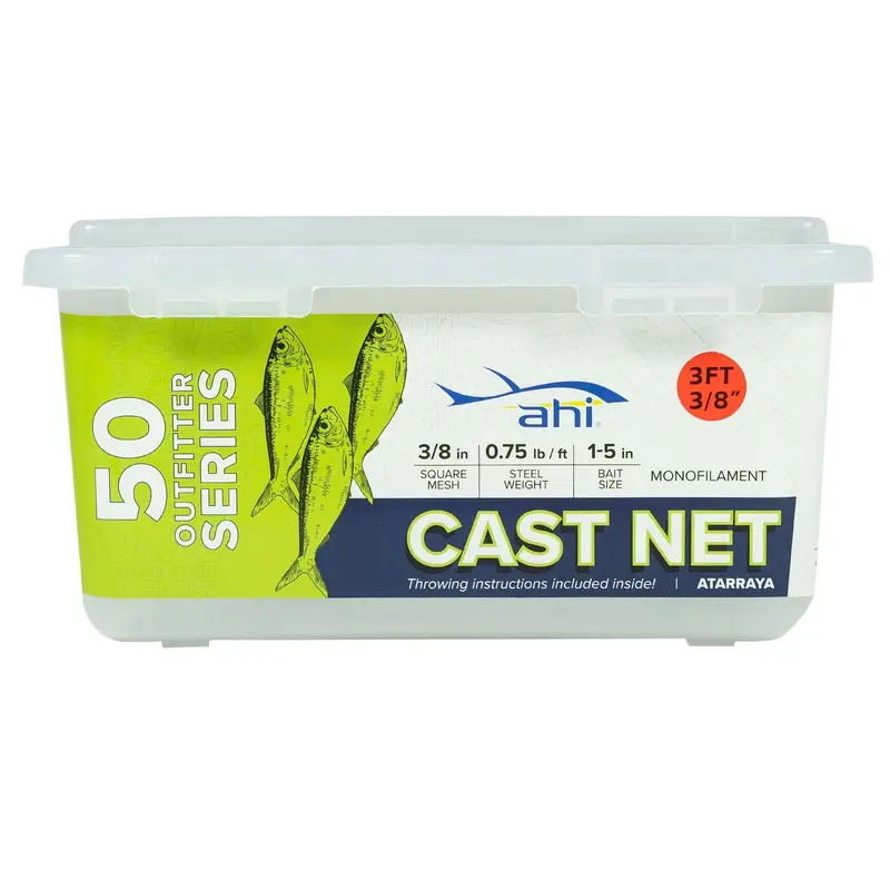 Promar 6-Foot Clear Monofilament Cast Net – 3/8-Inch Mesh, 75-Lb Lead Weight 1
