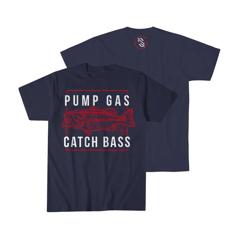 Pump Gas Catch Bass Crewneck T-Shirt 1