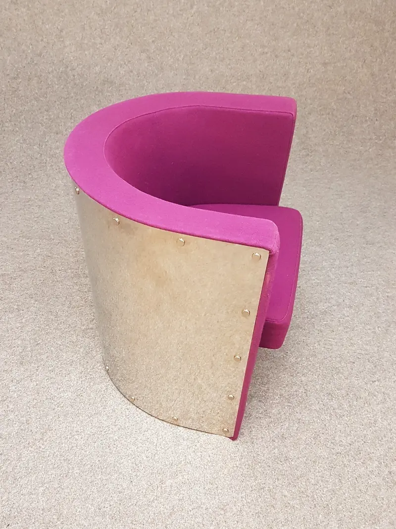 Purple Barrel-Shaped Pressa Armchair D62-E Inspired By El Lissitzky, Tecta Design Reissue 1