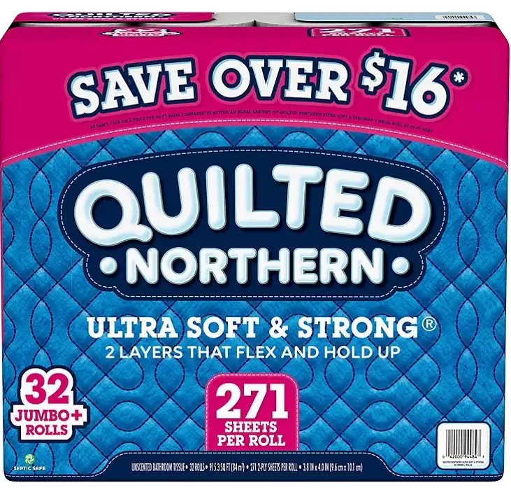 Quilted Northern Ultra Soft & Strong Toilet Paper – 32 Rolls (271 Sheets Per Roll) 1