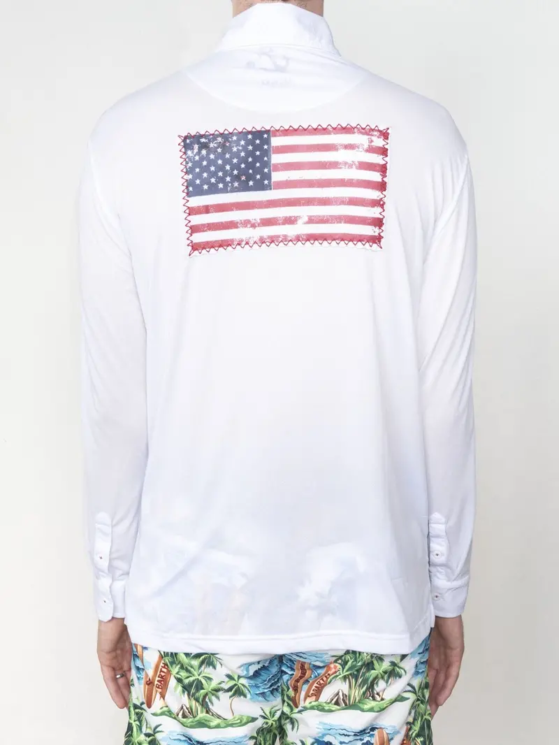 R3 Usa Flag Patch Upf50 Shirt – Clean White 1