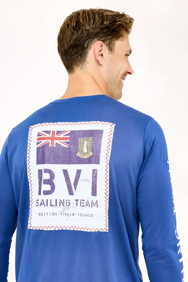 Racing Blue Bvi Sailing Team Upf 50 Sunshirt – Performance Fit 1