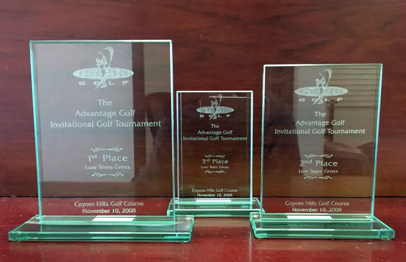 Rectangular Jade Glass Achievement Awards 1