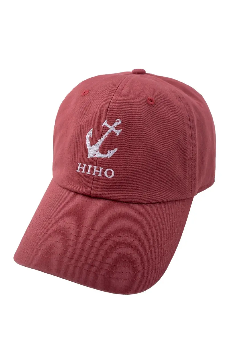 Red Anchor Embroidered Baseball Cap – Hiho 1
