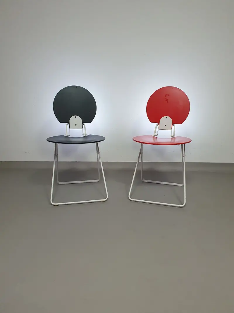 Retro 1980S Folding Chair Set 1