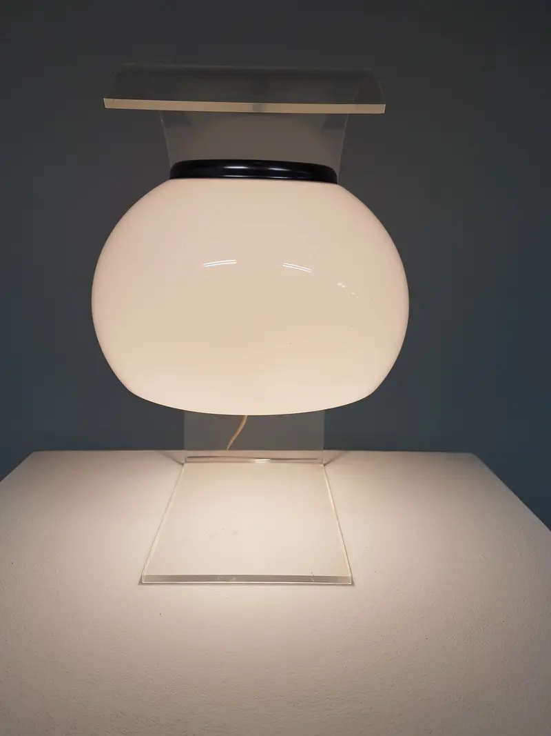 Retro Acrylic Table Lamp, 1980S Perspex Desk Light 1