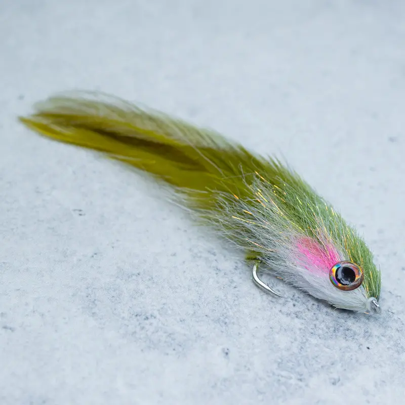 Rio King Kinky Muddler Fly – Olive Color, Size 4/0 1