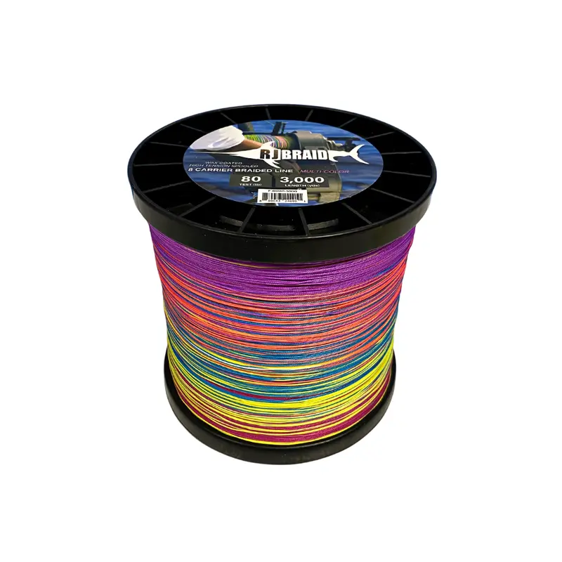 Rj Boyle Multi-Color Braided Fishing Line – 130 Lb 1