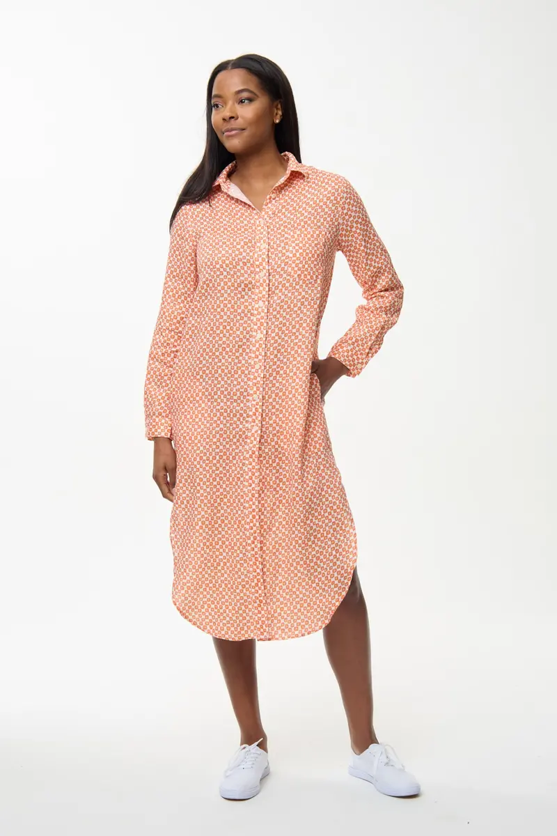 Rum Punch Check Maxi Shirtdress 1