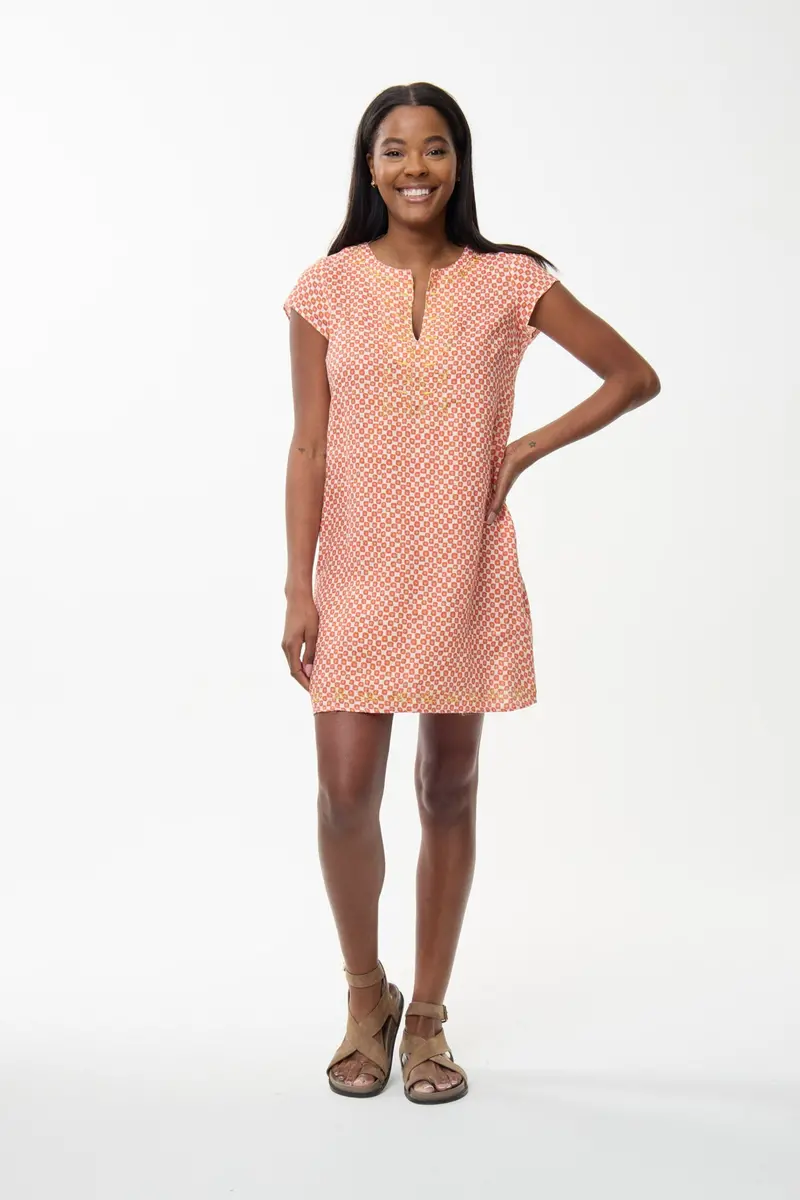 Rum Punch Check Rachel Midi Dress 1