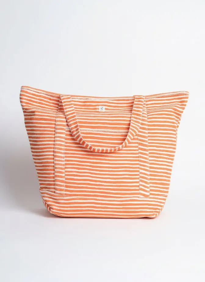 Rum Punch Stripe Terry Beach Bag 1