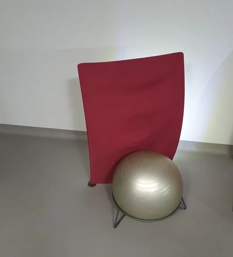 San Siro Ball Armchair In Bordeaux Red — Designed By Fabrizio Ballardini, 1995 1