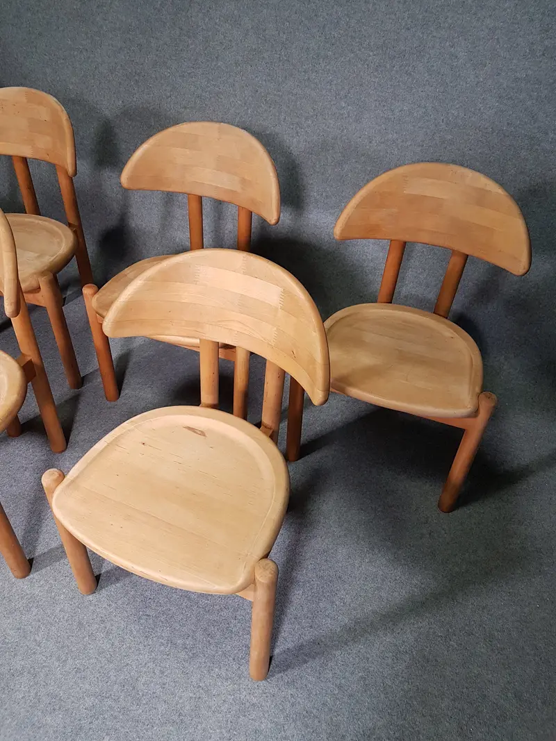 Set Of Six Solid Maple Dining Chairs By Ansager Møbler, Denmark 1