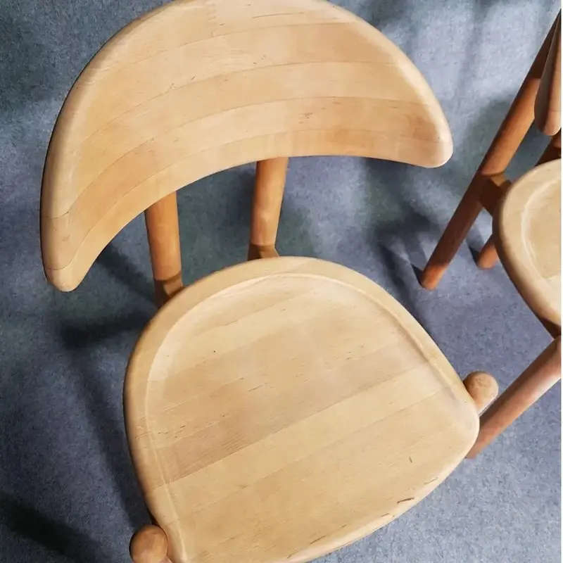 Set Of Six Solid Maple Dining Chairs By Ansager Møbler, Denmark 1