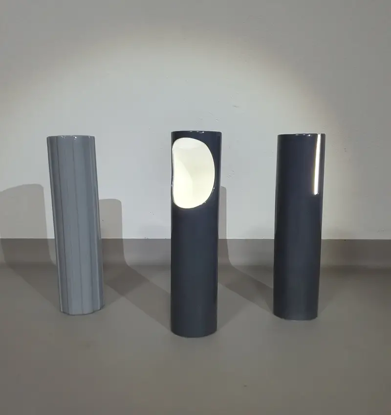 Set Of Three Ceramic Vases By Frighetto Industrie — Made In Italy, Mid-Century Studio Craft 1