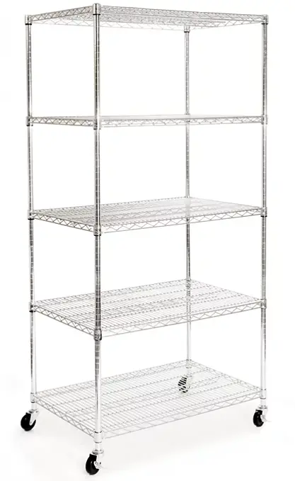 Seville Classics Heavy-Duty 5-Level Wire Shelving System (36" W X 24" D X 72" H) 1