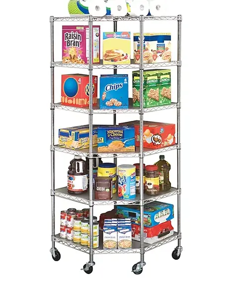 Seville Classics Nsf-Certified 6-Level Corner Shelf Unit (28" × 28" × 75.5") 1