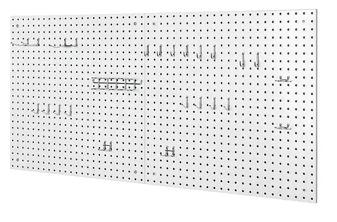 Seville Classics Ultrahd Pegboard Set — 24" × 24" With 23-Piece Hook Assortment 1