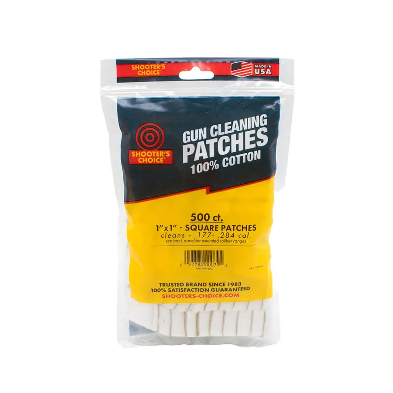 Shooter'S Choice Premium Cleaning Patches – Cotton Flannel 1