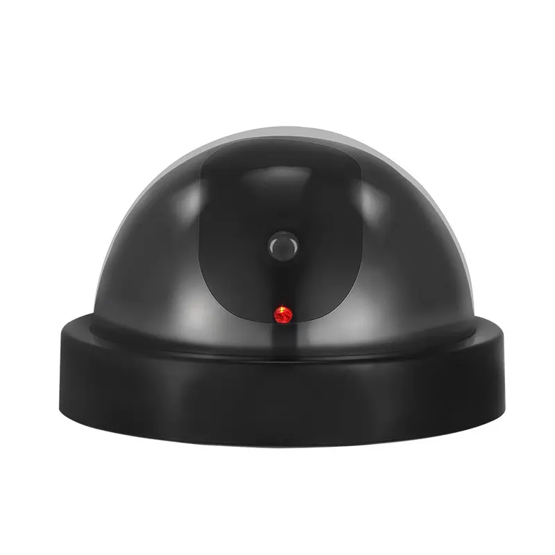 Simulated Security Dome Camera – Realistic Dummy Surveillance Device With Flashing Led Warning Light 1
