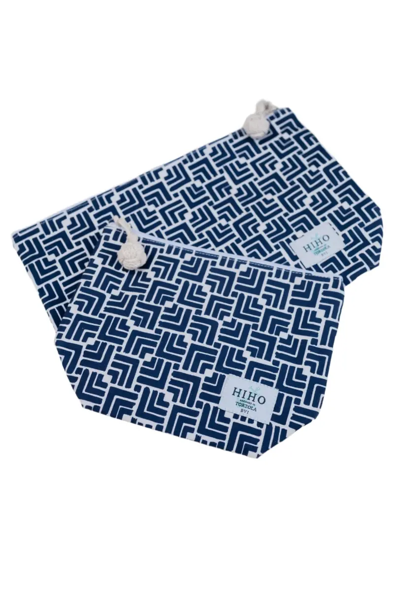 Skipper Blue Bow Accent Zip Bag 1