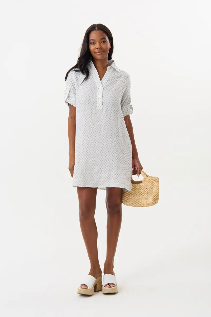 Sophia Misty Blue Check Dress 1
