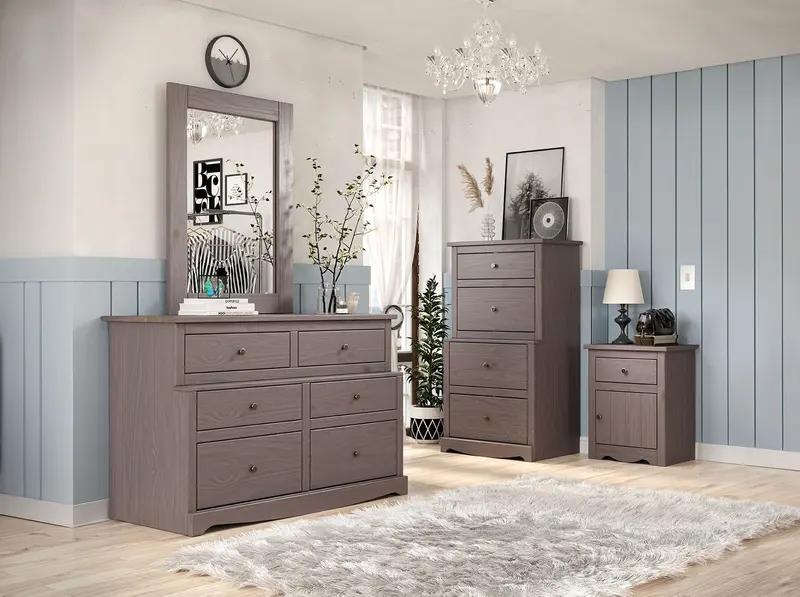 Stavros Gray Chest By Furniture Of America – Modern 6-Drawer Accent Piece (Am7002Gy-C) 1