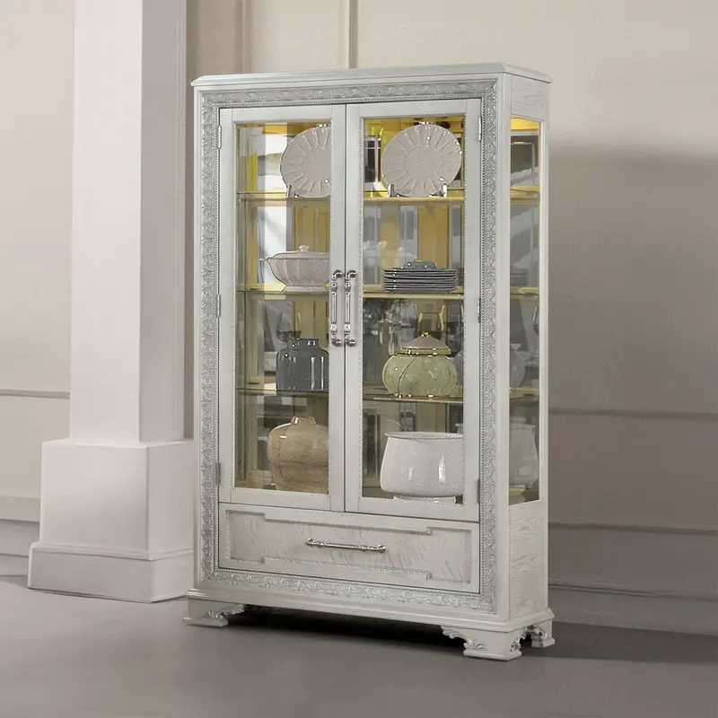 Stella Mia White Curio Display Cabinet – Furniture Of America (Fm31000Wh-Cr) 1