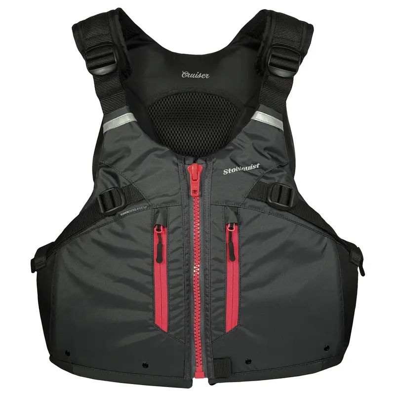 Stohlquist Women’S Cruiser Life Vest – Dark Gray & Coral 1
