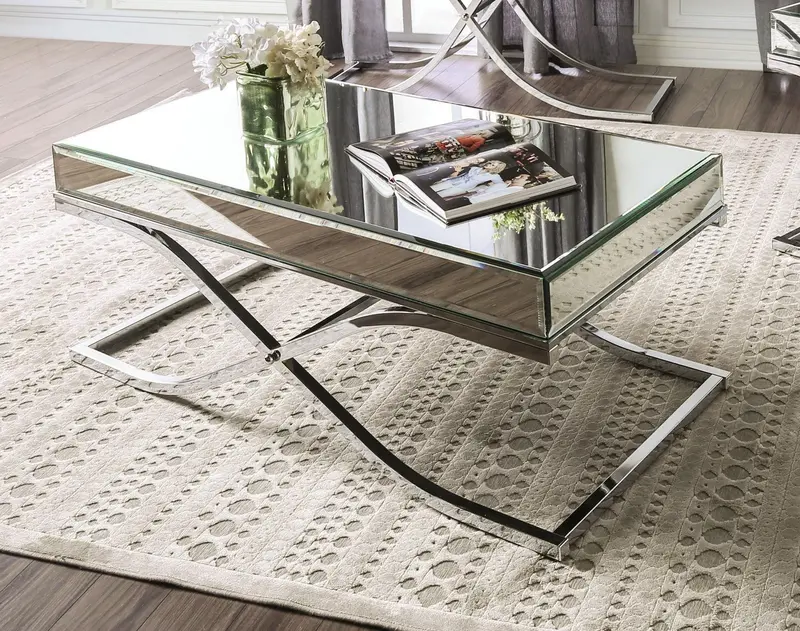 Sundance Cream Wood-Grain Coffee Table – Furniture Of America (Cm4230Crm-C) 1