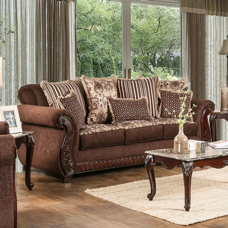 Tabitha Soft-Cloud Upholstered Sofa By Furniture Of America – Sm6109-Sf 1
