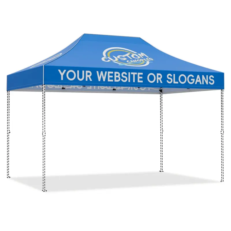 Tailored 10×15 Canopy Top Cover Including Matching Sidewall 1