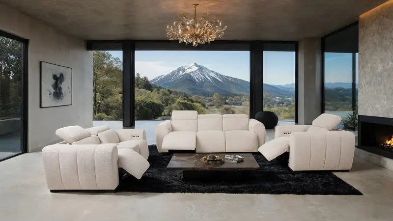 Thaddea 2-Piece Power Motion Sofa & Loveseat Set By Furniture Of America (Cm9934Wh-Pm-2Pc) 1