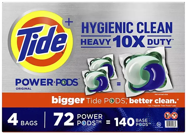 Tide Hygienic Clean Heavy Duty Power Pods – Original Scent (72 Count) 1