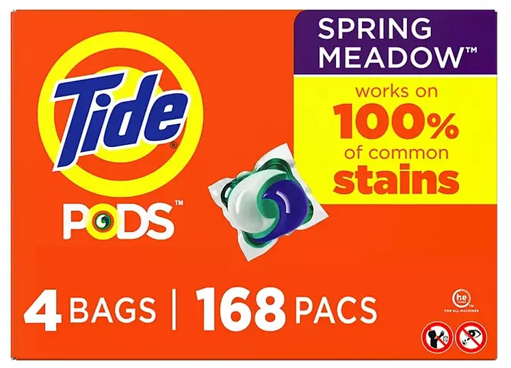 Tide Pods Spring Meadow Scent Liquid Laundry Detergent Pacs (168 Count) 1