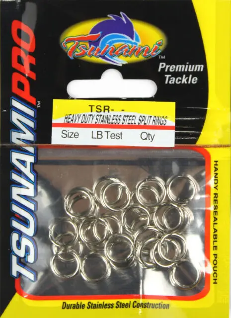 Tsunami Heavy-Duty Stainless Steel Split Rings – Saltwater Grade 1