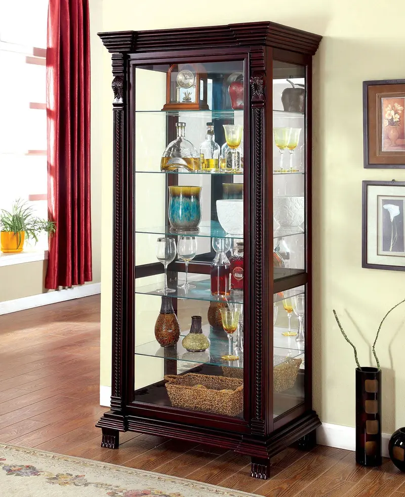Tulare Modern Curio Cabinet By Furniture Of America (Cm-Cr134) 1