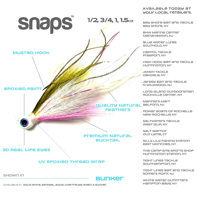 Ufshn Bucktail Snap Jig – 3/4 Oz 1
