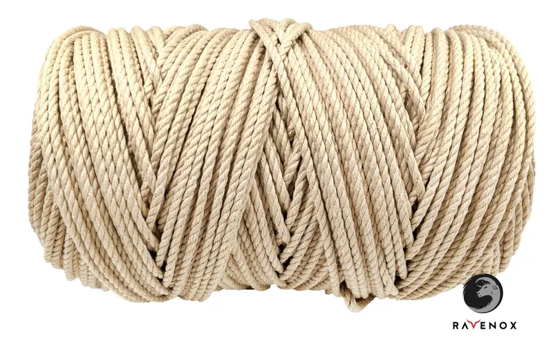 Unbleached Twisted Cotton Macramé Cord – Eco-Friendly Craft Supply 6