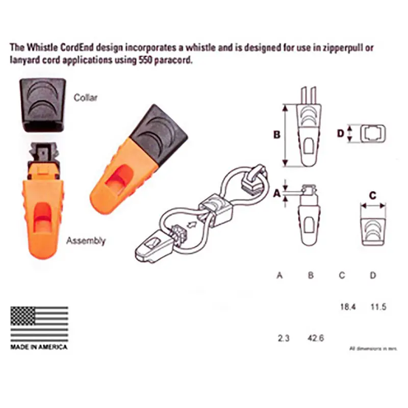 Universal Whistle Cord End For Diy Projects 1