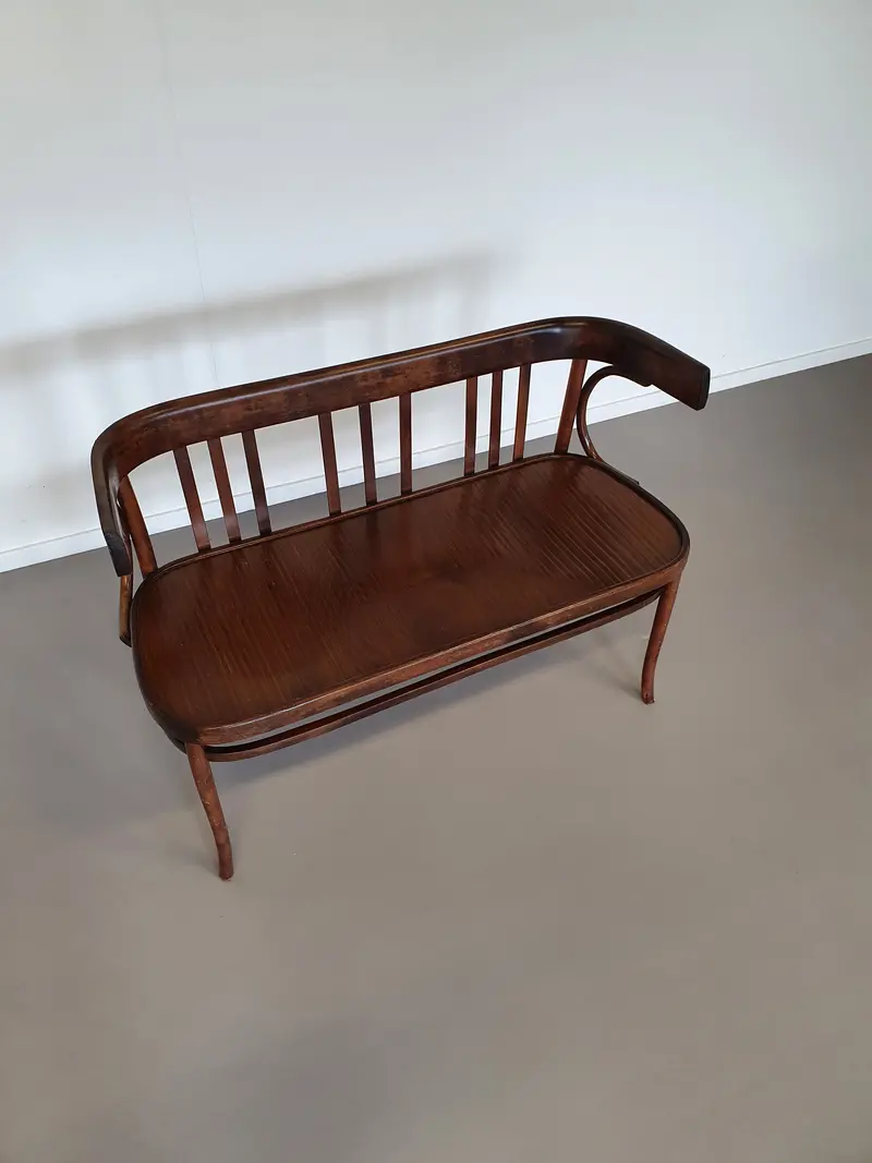 Unmarked Rare Thonet Bench – 107 Cm W × 80 Cm H × 50 Cm D (Seat Height: 47 Cm) 1